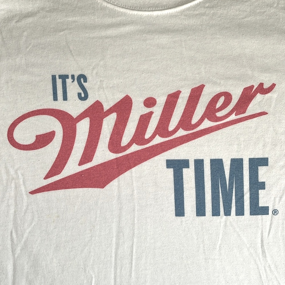 New: it’s Miller time! Beer, shirt, large unisex